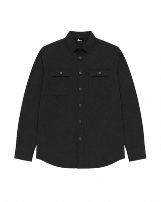 Black shirt with patch pockets