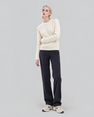 Natural-colored merino wool sweater