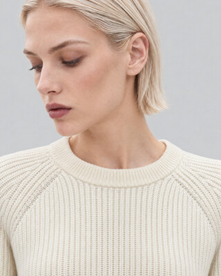 Natural-colored merino wool sweater