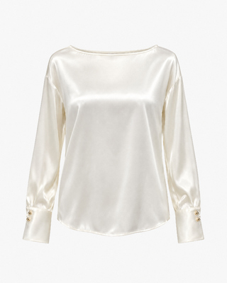 Ecru satin top