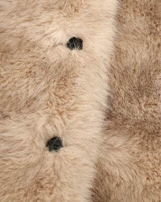 Beige fur-effect coat