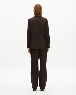 Brown wool-blend suit jacket