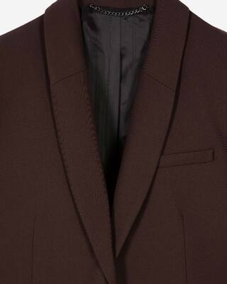 Brown wool-blend suit jacket