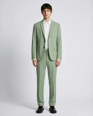 Green wool suit jacket