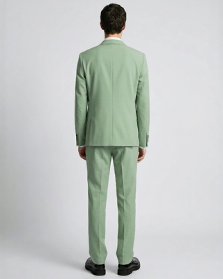 Green straight suit pants