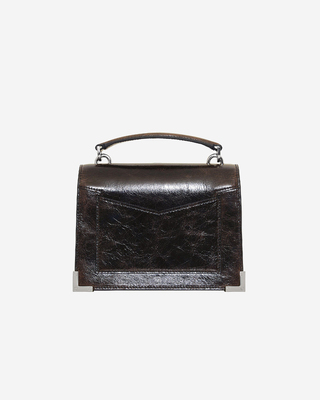 Emily small bag in brown crackle leather
