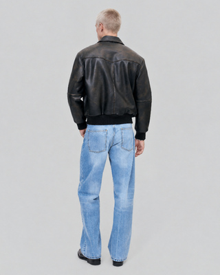 Brown leather jacket