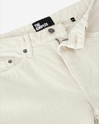 Ecru straight jeans