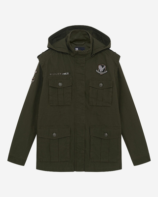 Khaki hooded parka