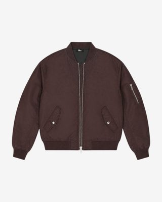 Cazadora oversize marr&oacute;n