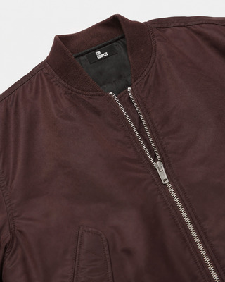 Cazadora oversize marr&oacute;n
