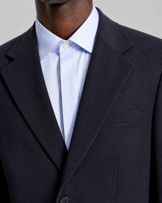 Chaqueta de traje de lana azul marino