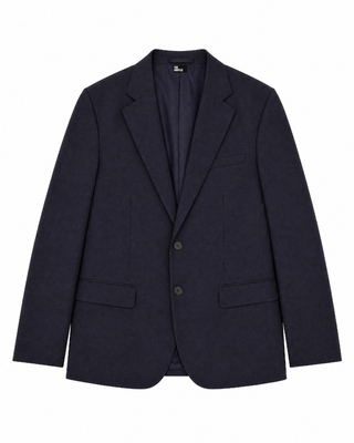 Chaqueta de traje de lana azul marino