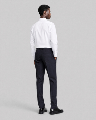 Pantal&oacute;n de traje recto de lana azul marino