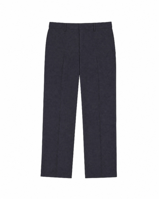 Pantal&oacute;n de traje recto de lana azul marino
