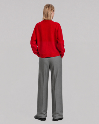 Jersey de lana merina rojo