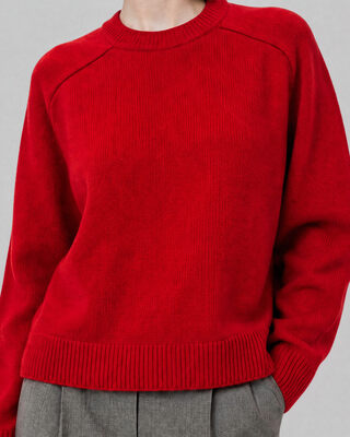 Jersey de lana merina rojo