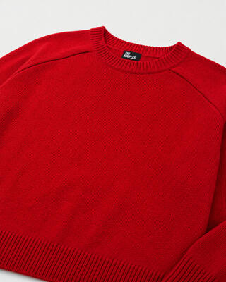 Jersey de lana merina rojo
