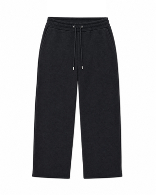 Pantalones deportivos negros de pierna recta