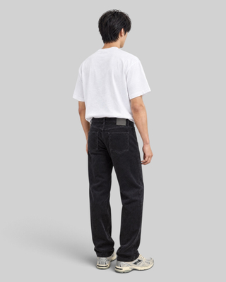 Pantalones rectos de terciopelo azul marino