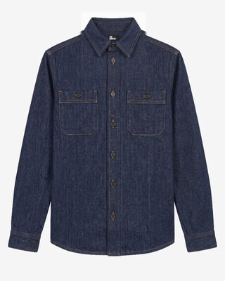 Camisa de denim sin tratar azul