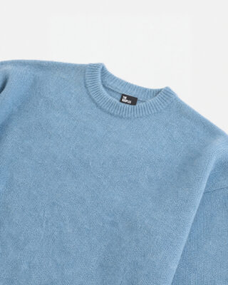 Jersey azul de mezcla de mohair