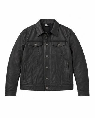 Chaqueta de cuero negra