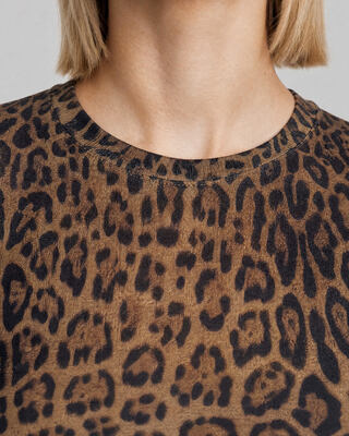 Camiseta con estampado de leopardo