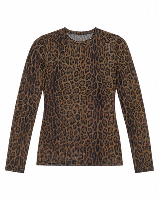 Camiseta con estampado de leopardo