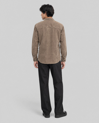 Camisa de pana color topo