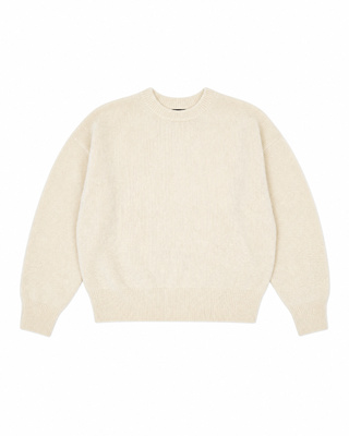 Jersey de mezcla de mohair en color crudo
