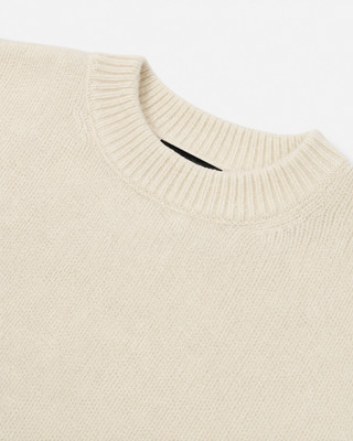 Jersey de mezcla de mohair en color crudo