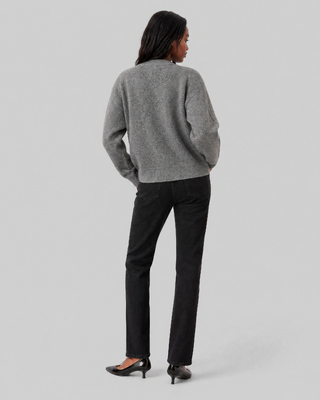 C&aacute;rdigan de mezcla de mohair gris
