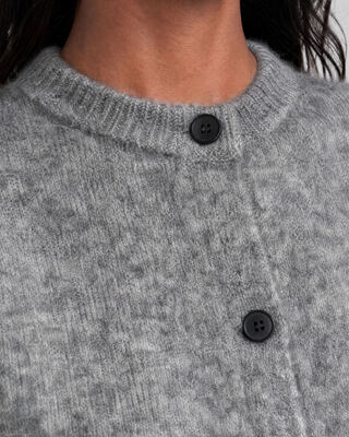 C&aacute;rdigan de mezcla de mohair gris
