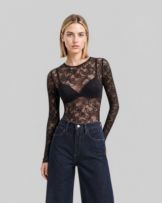 Body de encaje negro