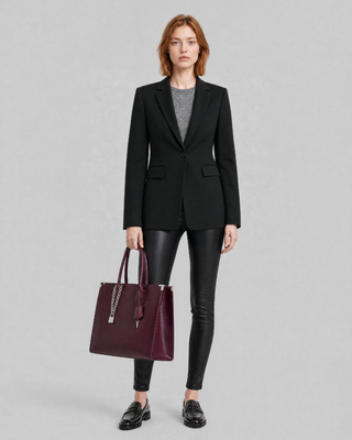 Chaqueta de traje de lana negra