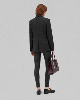 Chaqueta de traje de lana negra