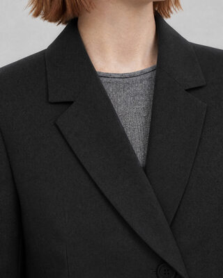 Chaqueta de traje de lana negra