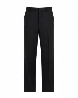 Pantal&oacute;n de traje recto de lana negro