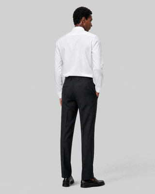 Pantal&oacute;n de traje recto de lana gris antracita