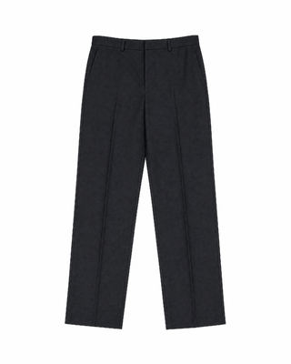 Pantal&oacute;n de traje recto de lana gris antracita