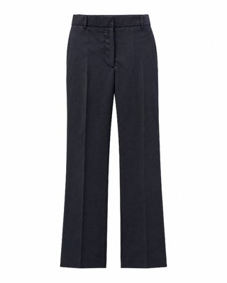 Pantal&oacute;n de traje recto de lana azul marino