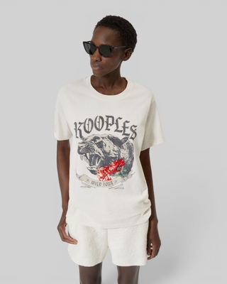 Camiseta con serigraf&iacute;a en crudo