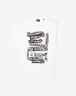 Camiseta con serigraf&iacute;a blanca