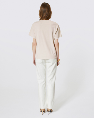 Camiseta con serigraf&iacute;a beige