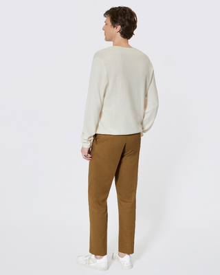 Jersey beige con cuello tunecino