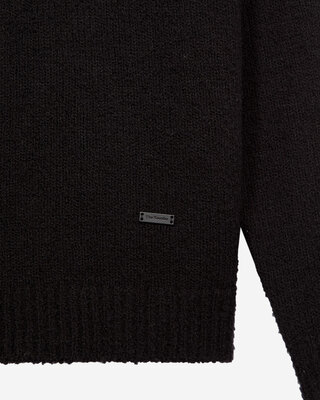 Jersey de cuello tunecino de lana negra
