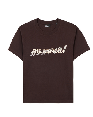 Camiseta &laquo;What Is&raquo; con pedrer&iacute;a marr&oacute;n