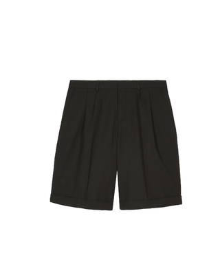 Bermudas de lana negra
