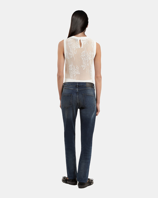 Jean slim bleu fonc&eacute;